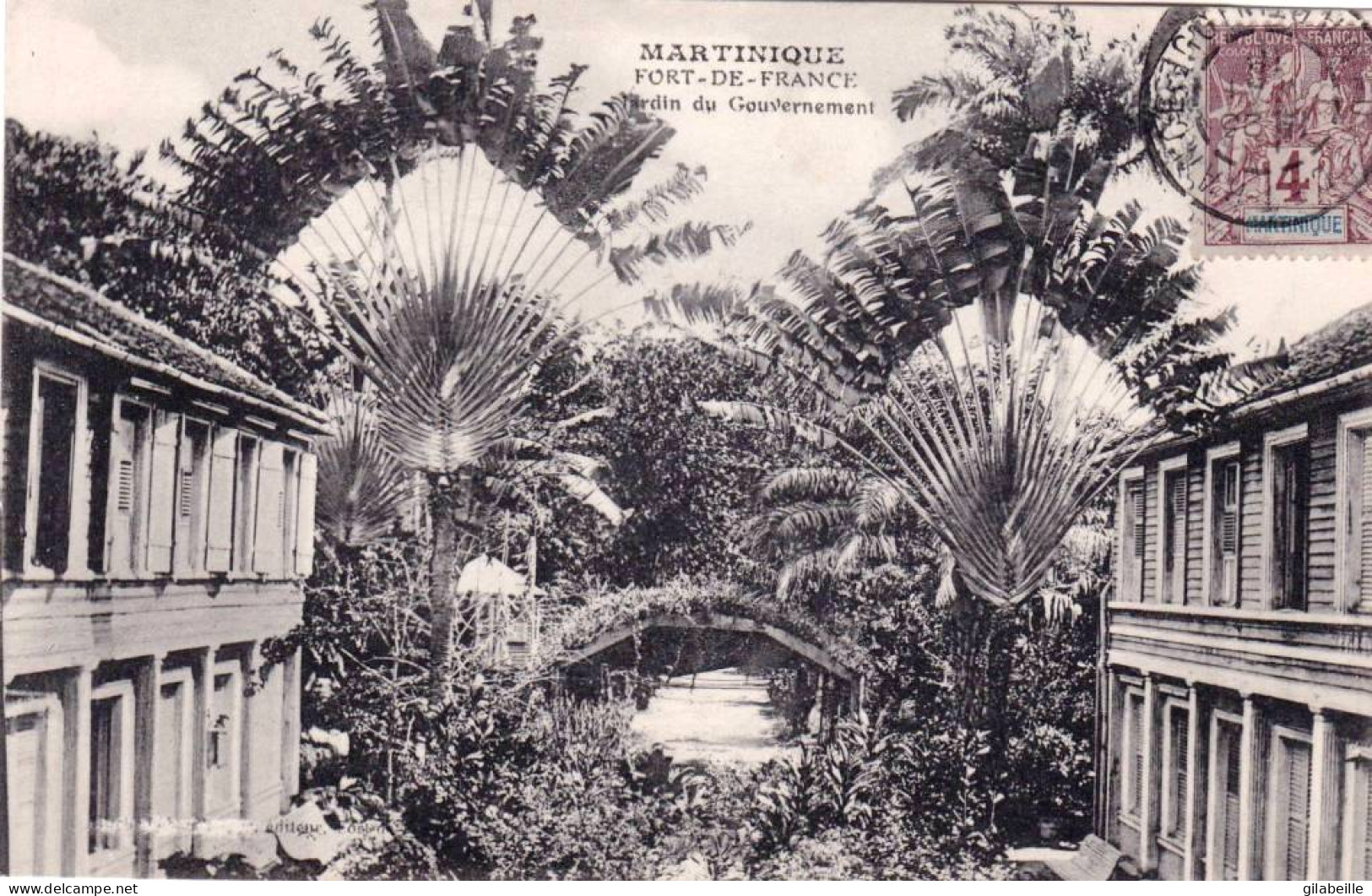 Martinique - FORT  De FRANCE  - Jardin Du Gouverneur - Parfait Etat - Fort De France