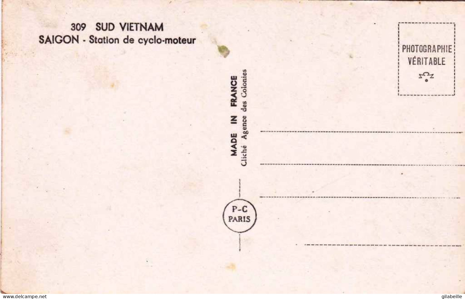 Viêt-Nam - Cochinchine - SAIGON  - Station De Cyclo-moteur - 1952 - Vietnam