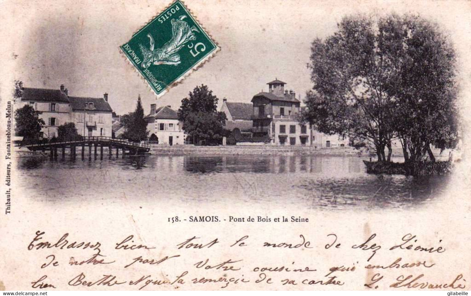 77 - Seine Et Marne -SAMOIS Sur SEINE - Pont De Bois Et La Seine - Samois