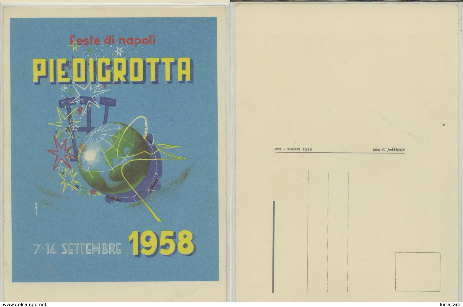 PIEDIGROTTA FESTE DI NAPOLI 1958 - Publicité
