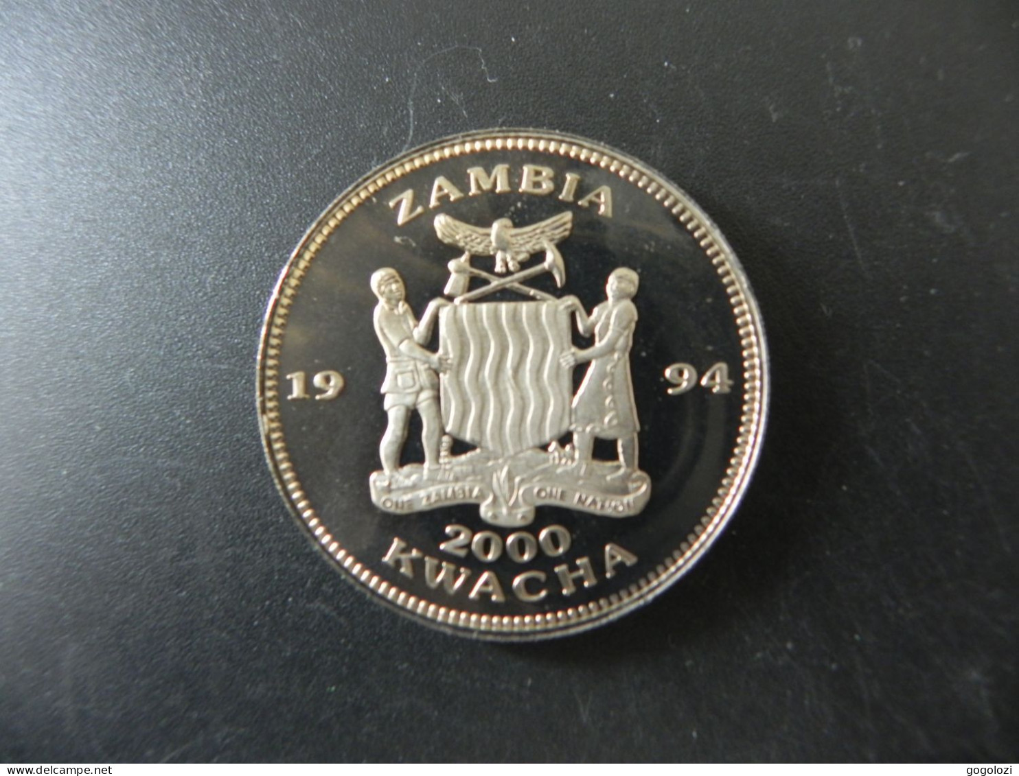 Zambia 2000 Kwacha 1994 - Football World Cup 1994 - USA - Sambia