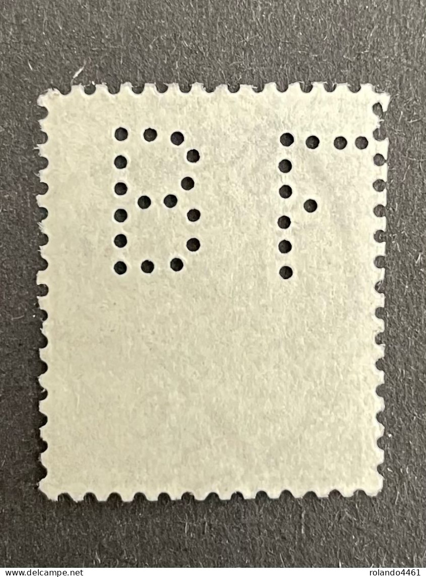 FRANCE B N° 111 Blanc BF 91 Indice 3 Perforé Perforés Perfins Perfin !! - Other & Unclassified