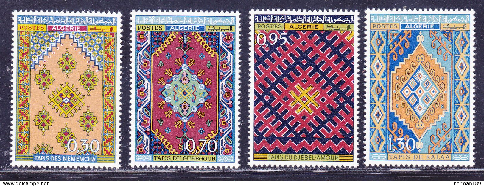 ALGERIE N°  463 à 466 ** MNH Neufs Sans Charnière, TB (D7797) Tapisseries - 1968 - Algerije (1962-...)