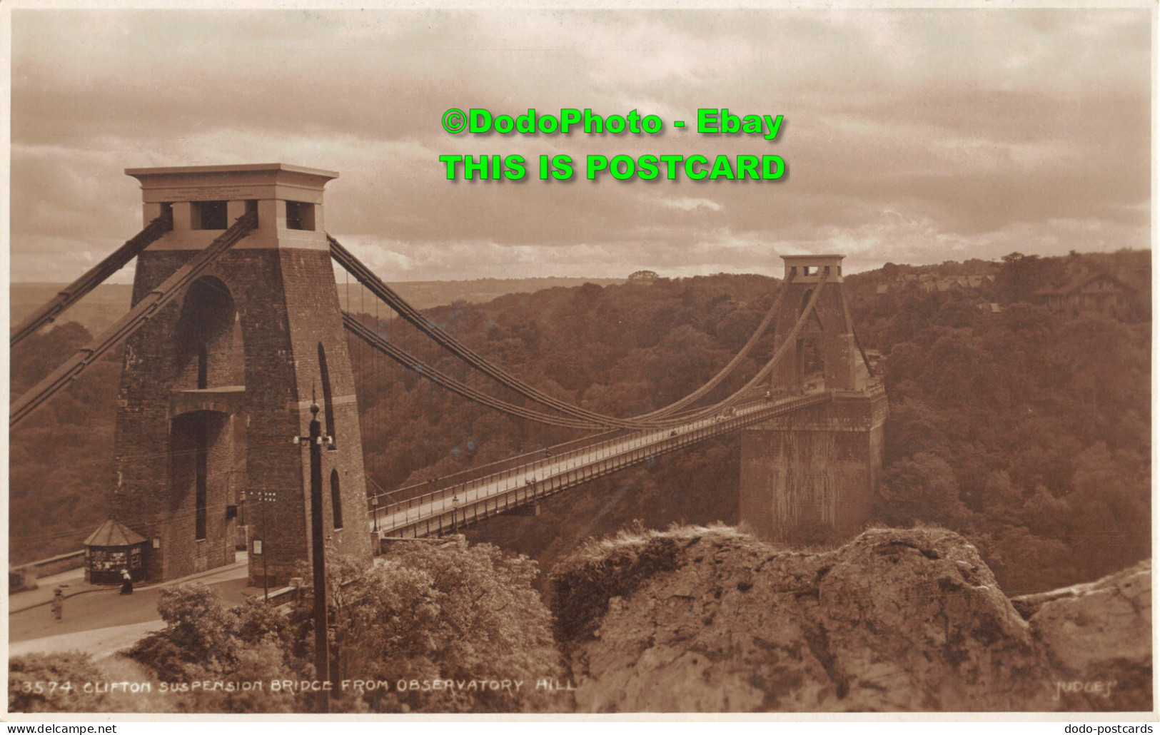 R438524 Clifton Suspension Bridge From Observatory Hill. Judges. 3574. Scholasti - Monde