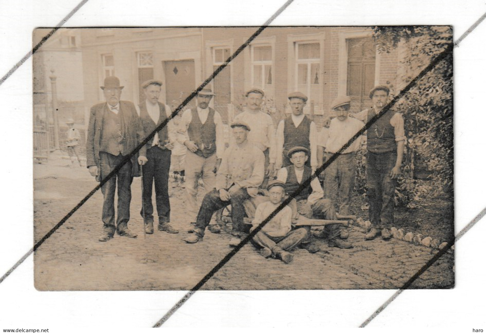 Photo Carte - Groupe D'hommes, De Travailleurs,... - BERGILERS ( Sous Réserve )  A SITUER  ( B373) - Oreye