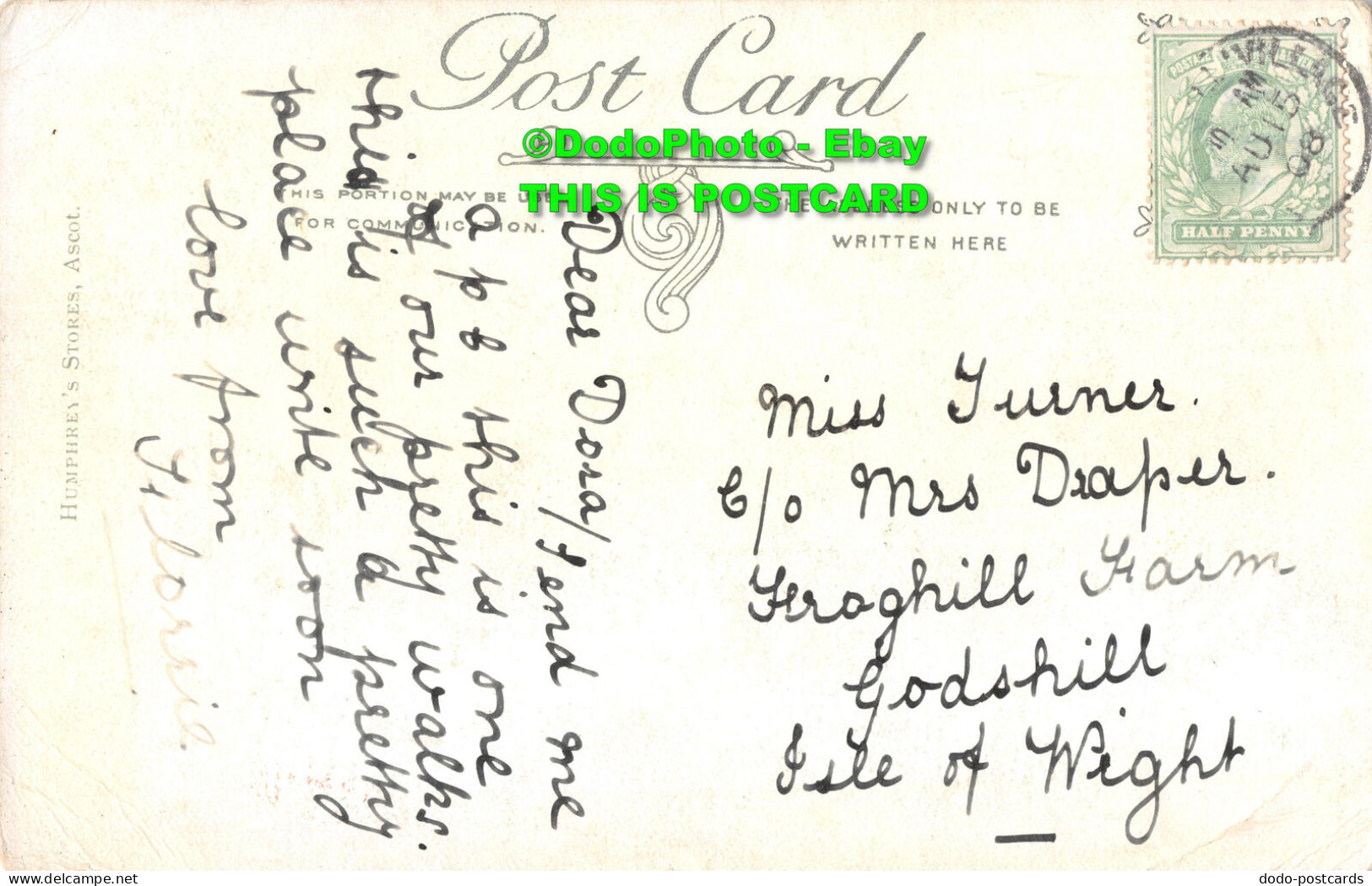 R438265 South Ascot From Bog Hill. Humphreys Stores. 1908 - Monde