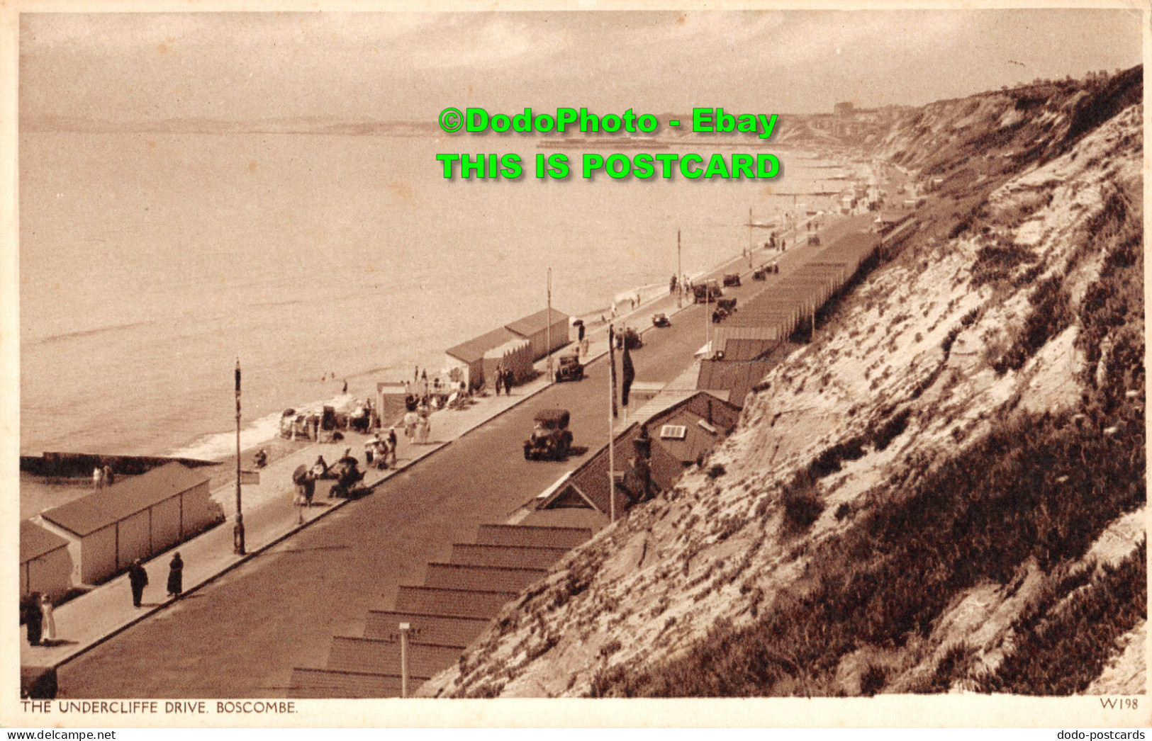 R438268 W198. The Undercliffe Drive. Boscombe. Wades Sunny South Photographs - Monde