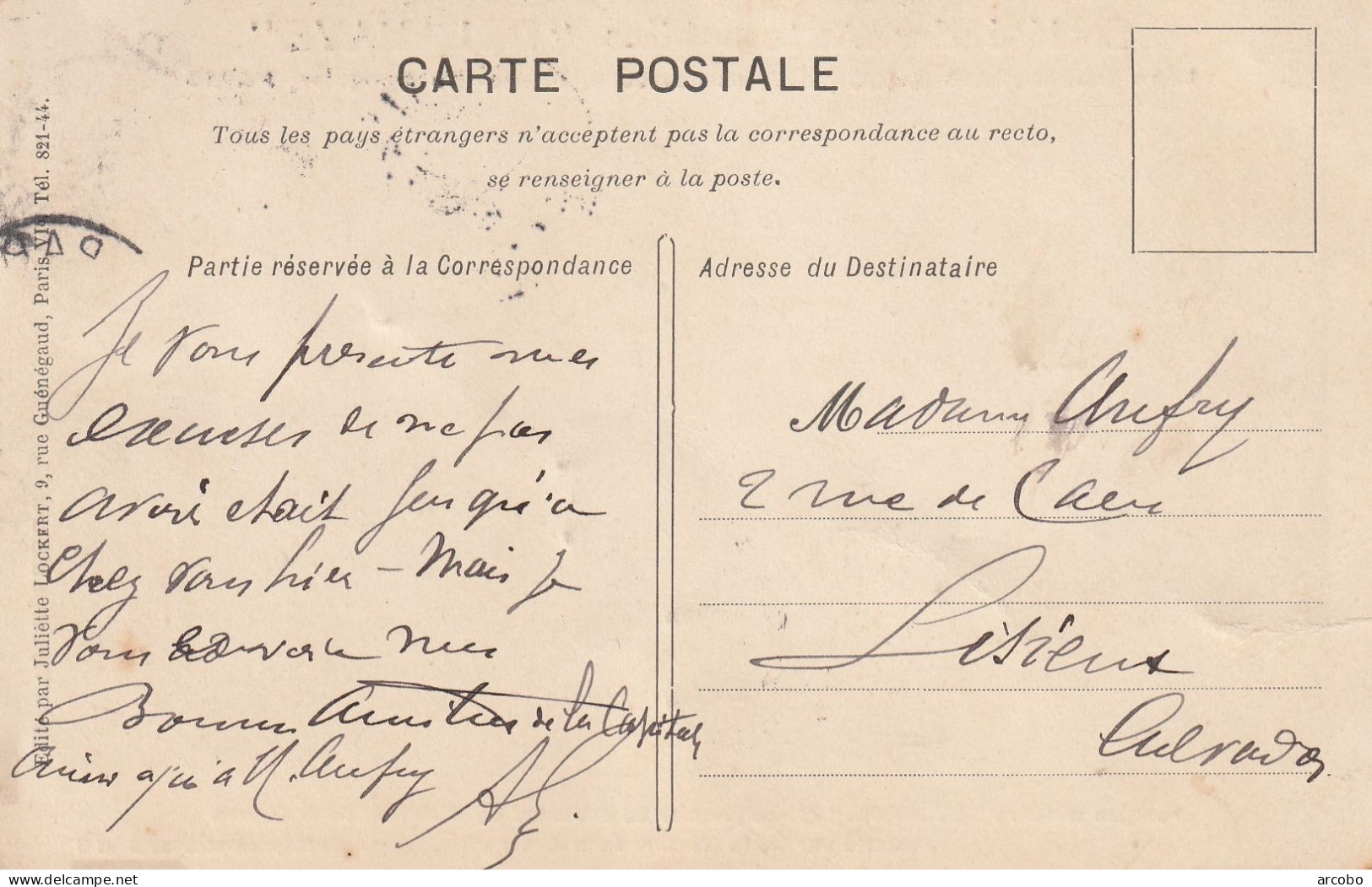 PARIS  - SOCIETE DES AUTOMOBILES DELAHAYE / 10 RUE DU BANQUIER Fourgon Miiitaire - Camión & Camioneta