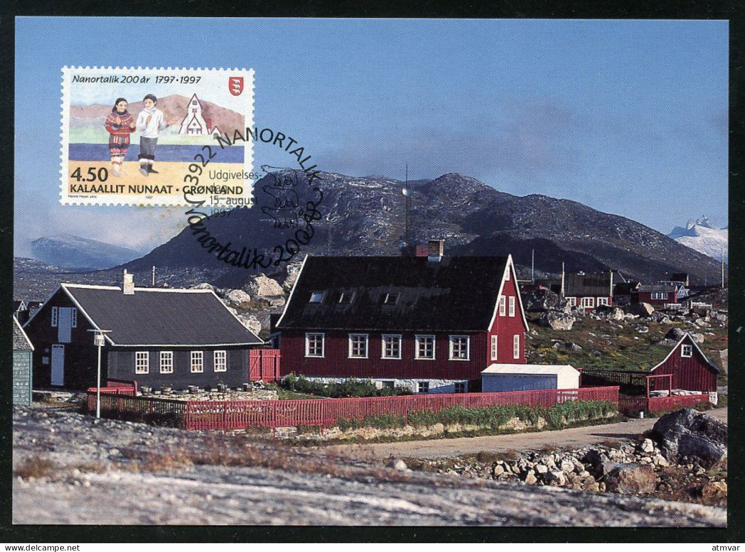 GREENLAND (1997) Carte Maximum Card - 200 Anniversary Nanortalik - Cartas Máxima