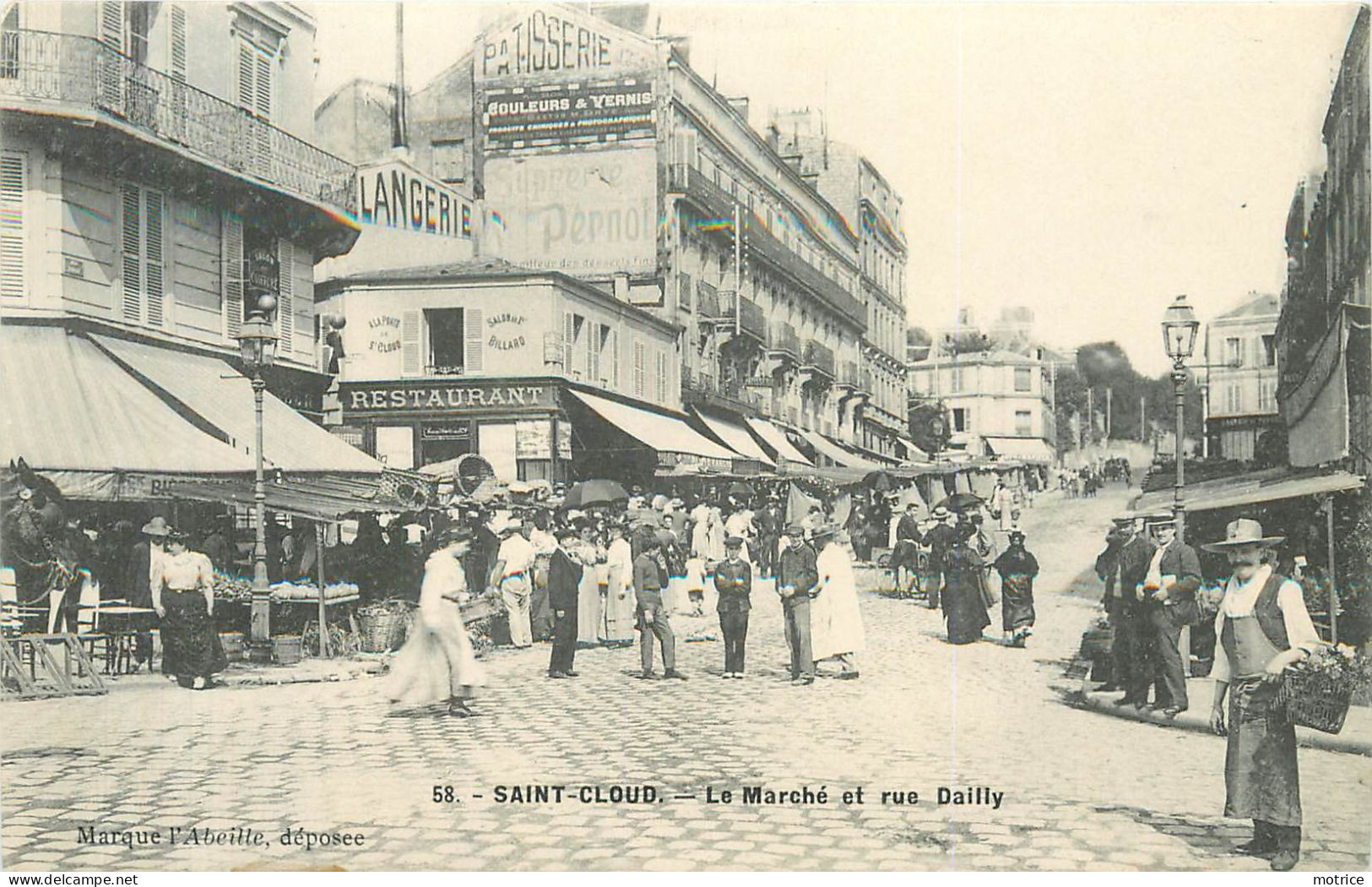 SAINT CLOUD - Le Marché Et Rue Dailly. - Saint Cloud