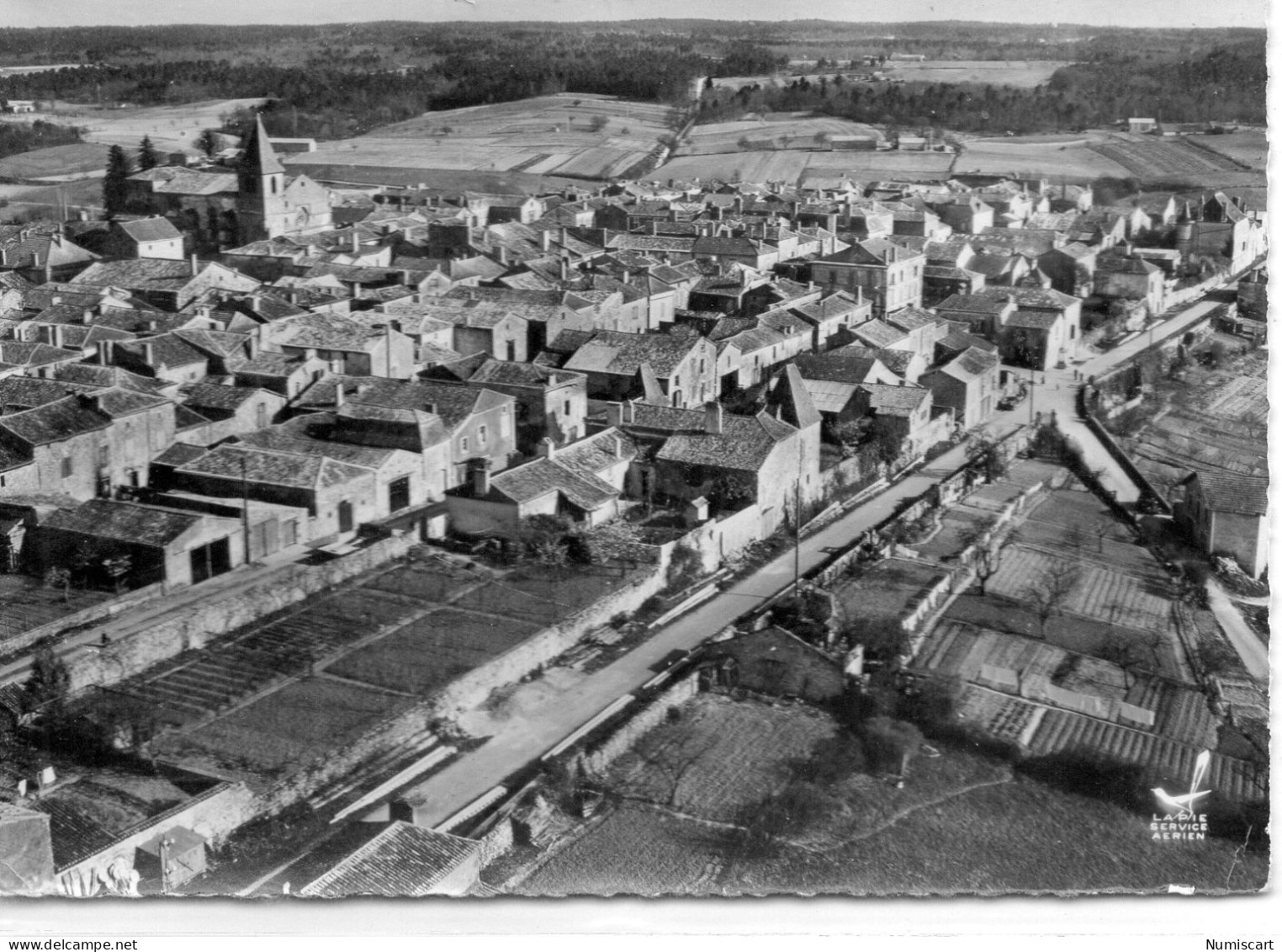 Monpazier Vue Aérienne De La Ville - Autres & Non Classés