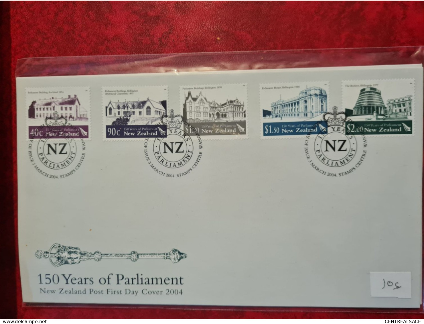 2 FDC 2004 NEW ZEALAND 150 YERS OF PARLIAMENT SOUS BLISTER - Brieven En Documenten