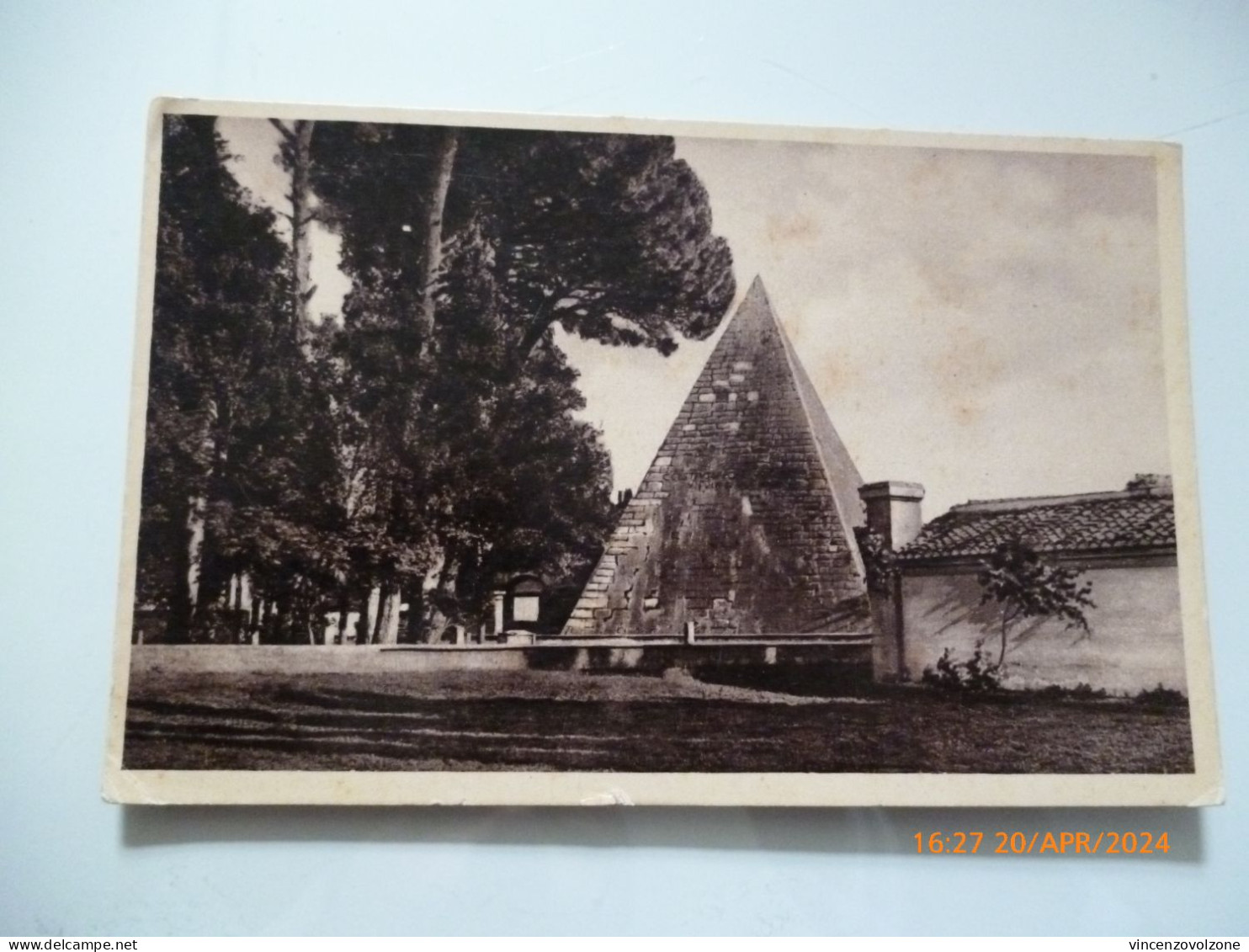 Cartolina "ROMA Piramide Di Caio Cestio" 1935 - Other Monuments & Buildings