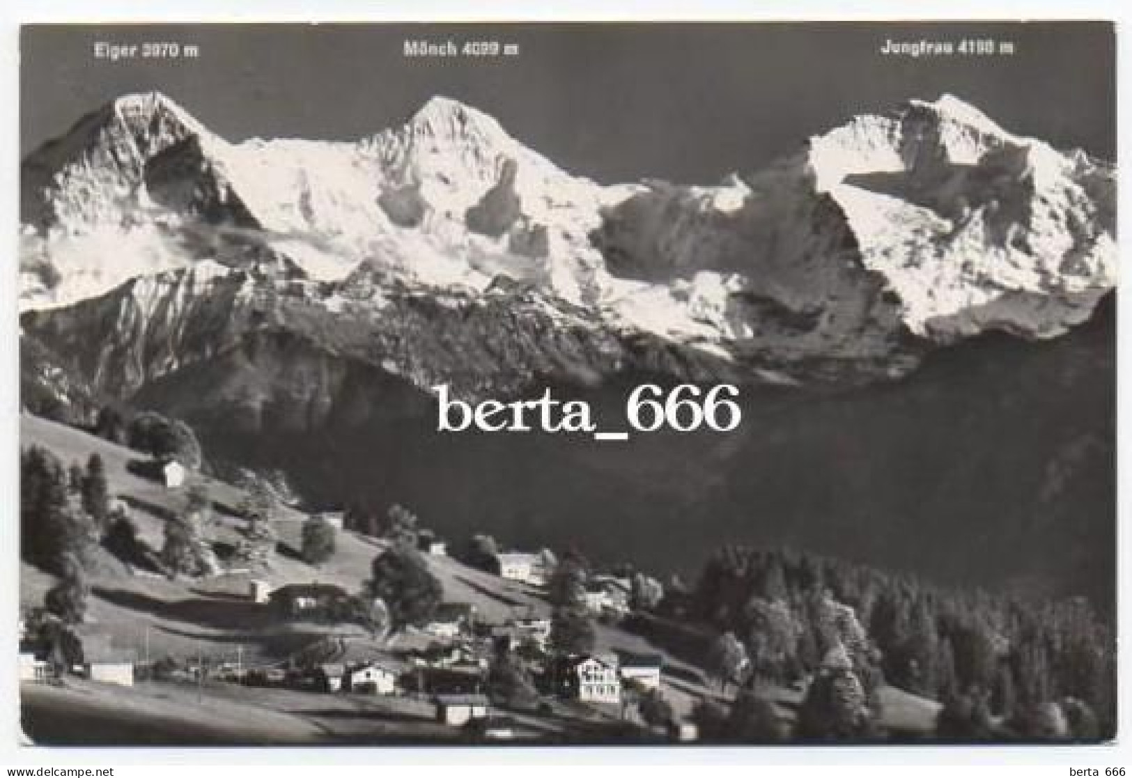 Switzerland Beatenberg Eiger Monch Jungfrau Real Photo - Beatenberg