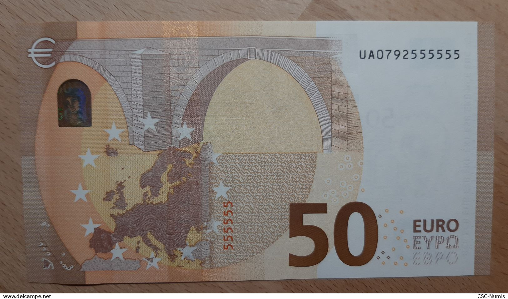 (B16) - Billet 50€ 2017 - Christine Lagarde – U033A1 - Numéro Court 555555 - 50 Euro