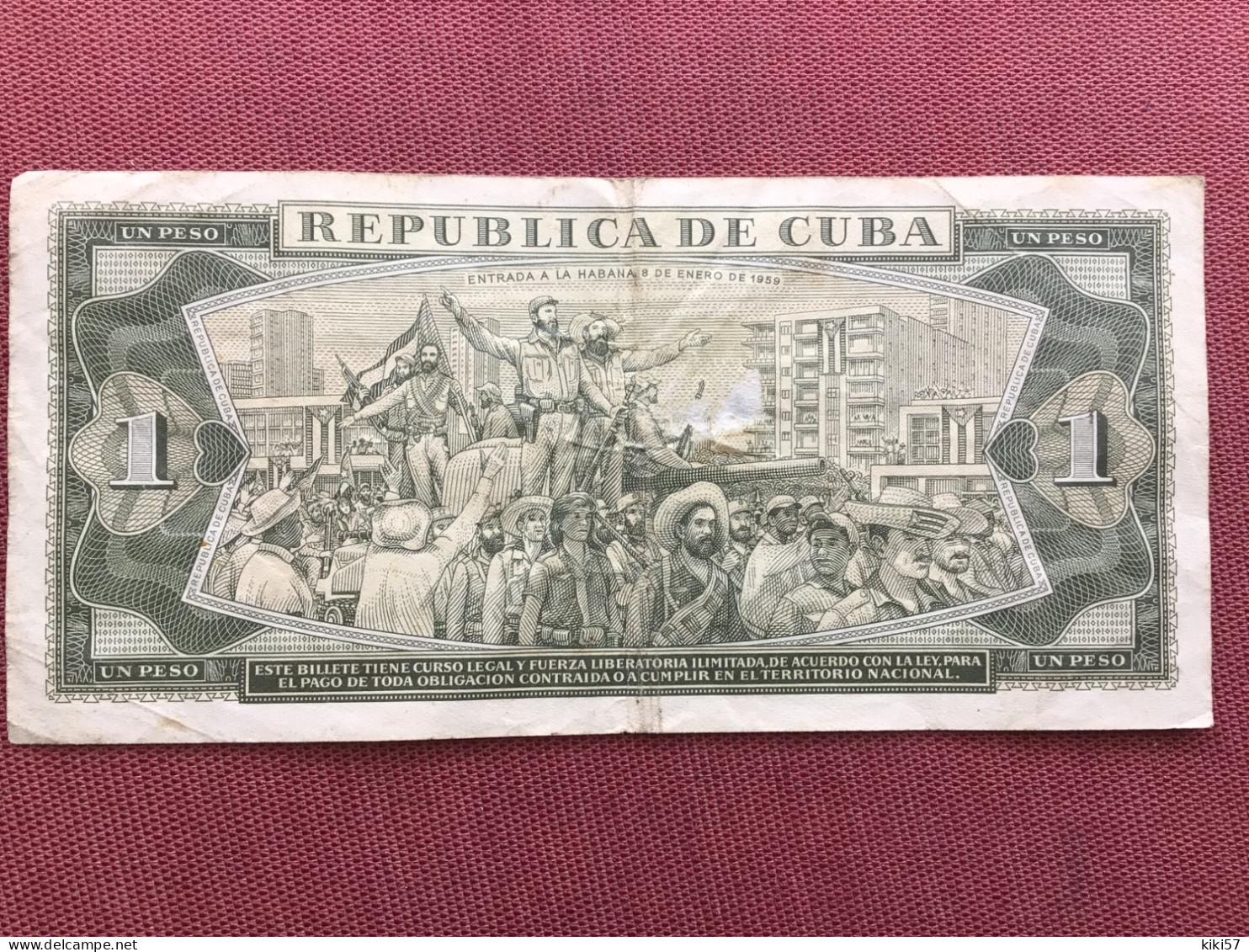 CUBA Billet De 1 Peso 1968 - Cuba