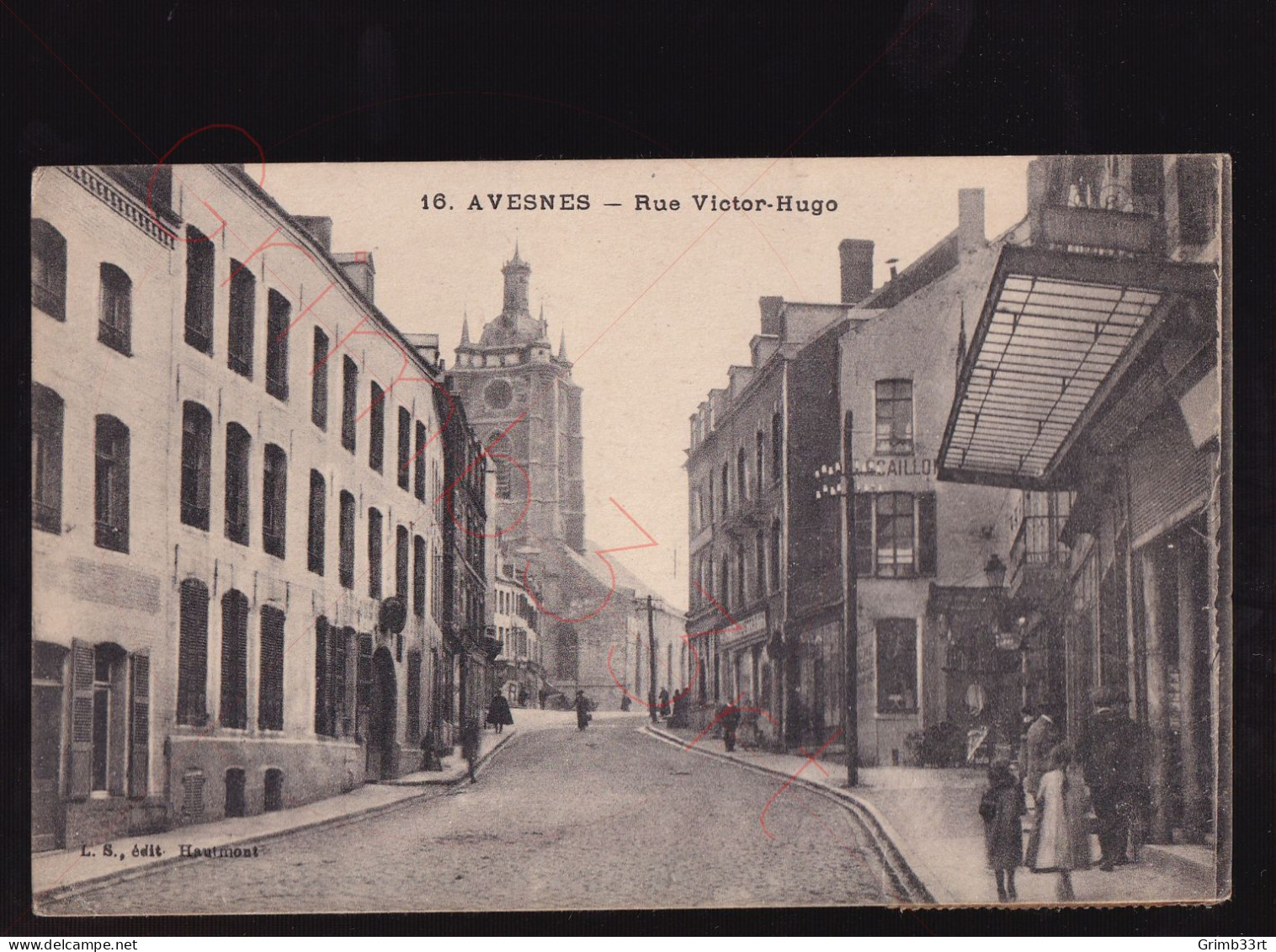 Avesnes - Rue Victor-Hugo - Postkaart - Avesnes Sur Helpe