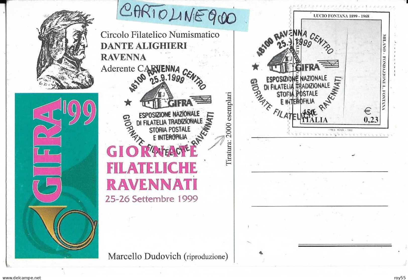 Emilia Romagna-ravenna Esposizione Regionale Romagnola 1904 Riedizione Dudovich 2000 Esemplari Timbro 1999 (v.retro) - Ravenna