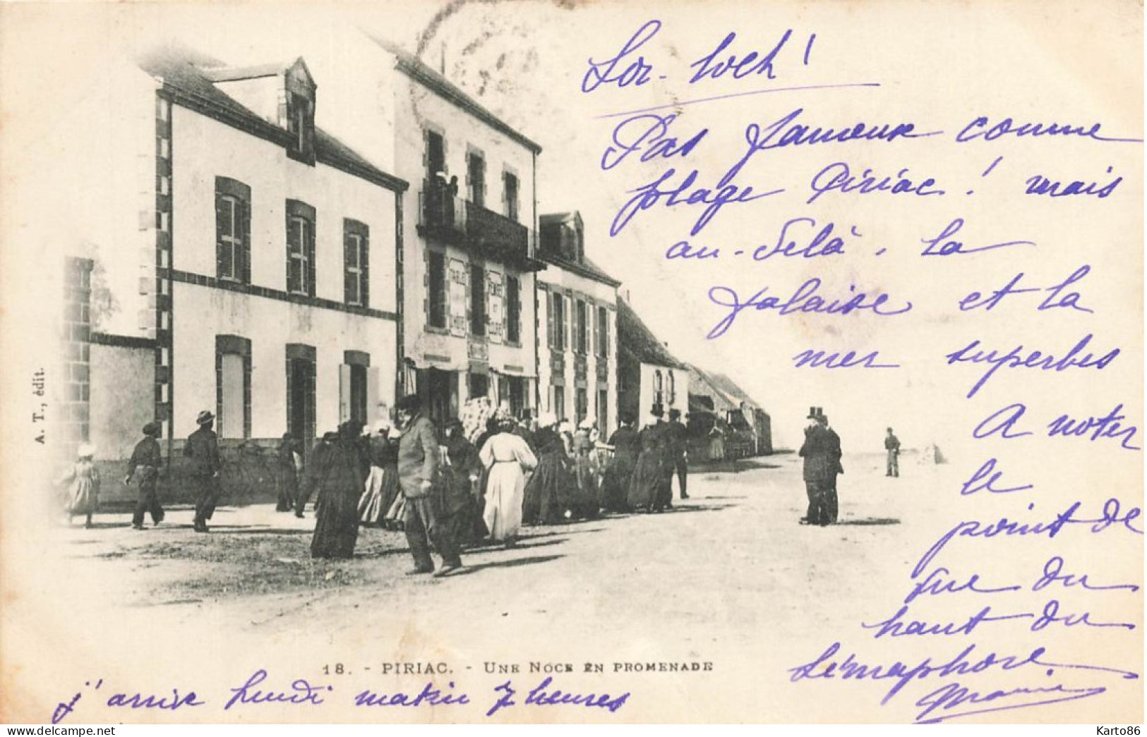 Piriac Sur Mer * 1901 * Une Noce En Promenade ! * Hôtel Restaurant * Villageois Mariage Mariés - Piriac Sur Mer