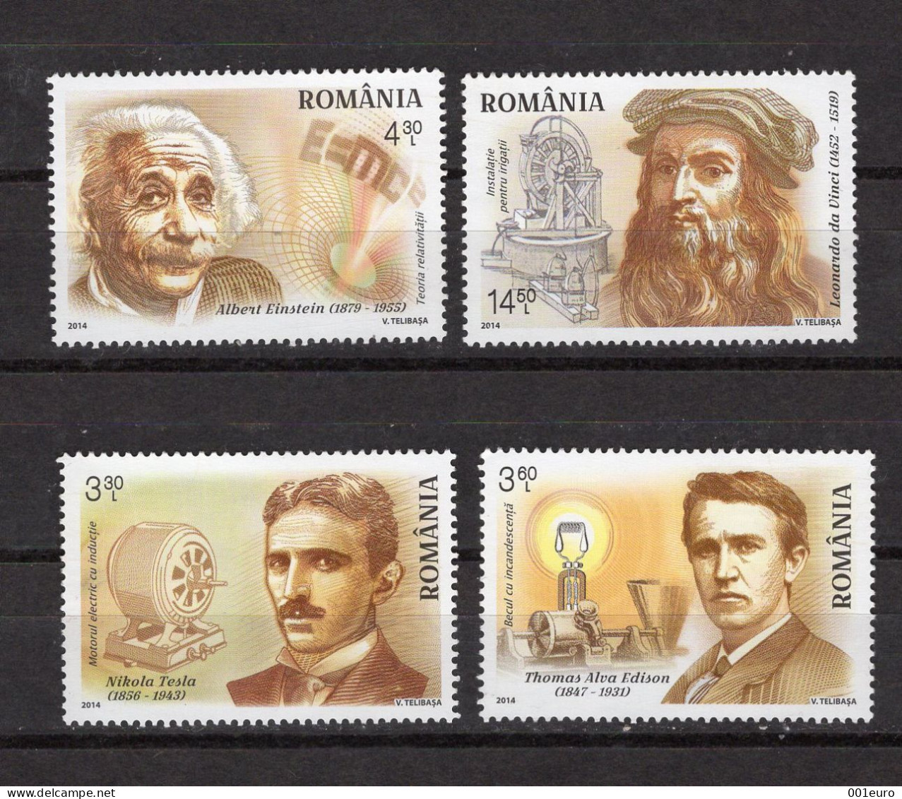 ROMANIA 2014: SCIENCE Unused Stamps - Registered Shipping! - Neufs