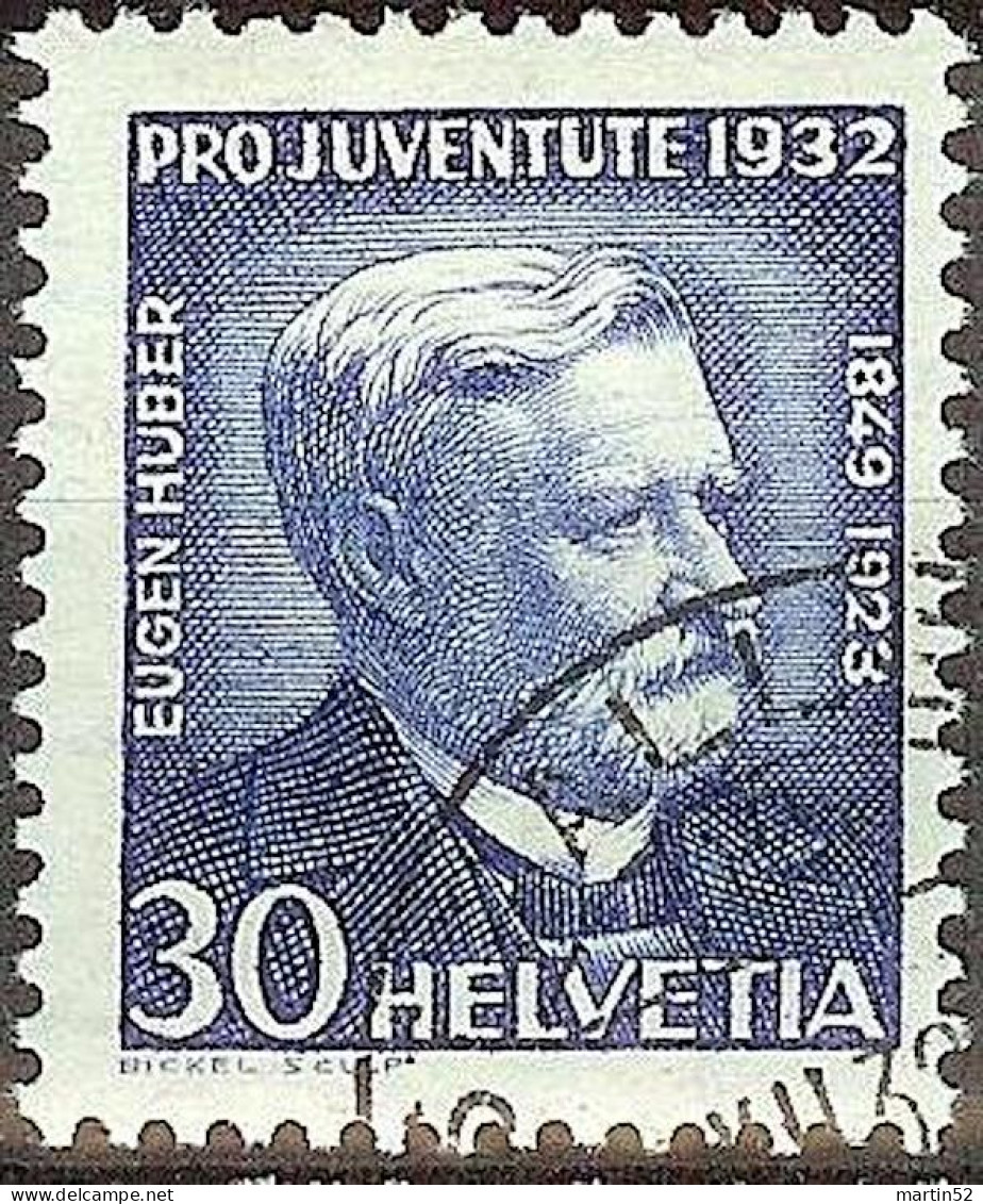 Schweiz Suisse 1932: Eugen Huber Zu WI 64 Mi 265 Yv 266 Mit Eck-Stempel ST.GALLEN ?.XII.32 (Zumstein CHF 12.00) - Used Stamps