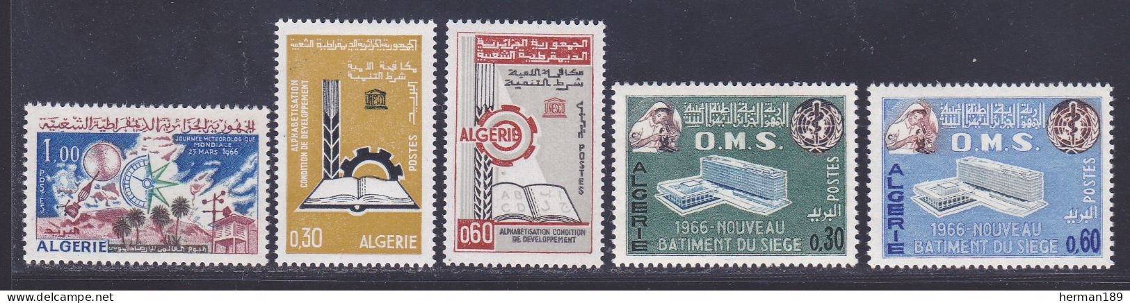 ALGERIE N°  421, 422 & 423, 424 & 425 ** MNH Neufs Sans Charnière, TB (D7800) Sujets Divers - 1966 - Algeria (1962-...)