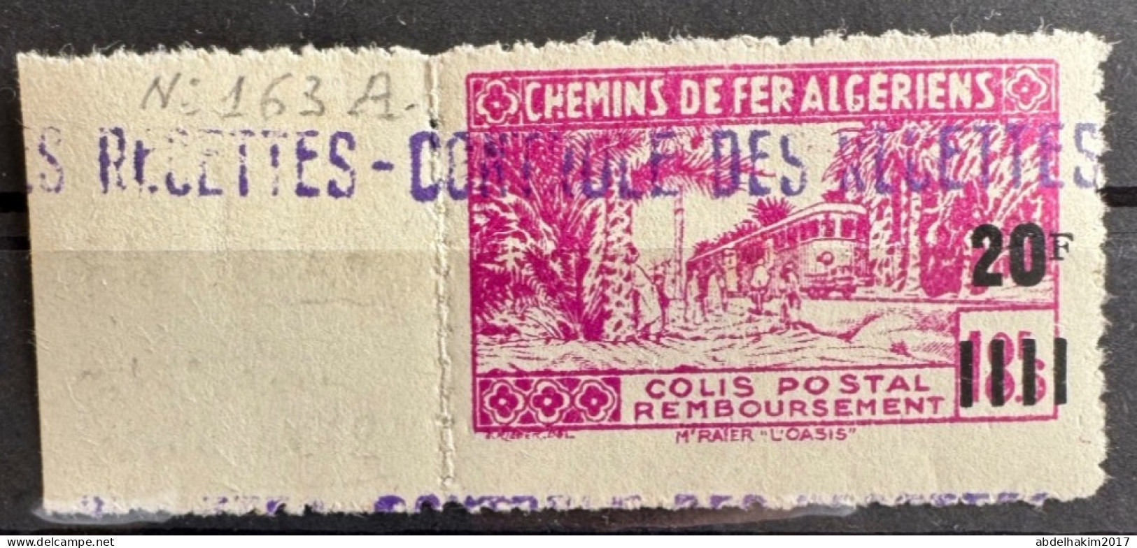 Rare, Algerie Colis Postaux CP163A, Neuf** Rousseurs Voir Photos Pour L’etat - Postpaketten