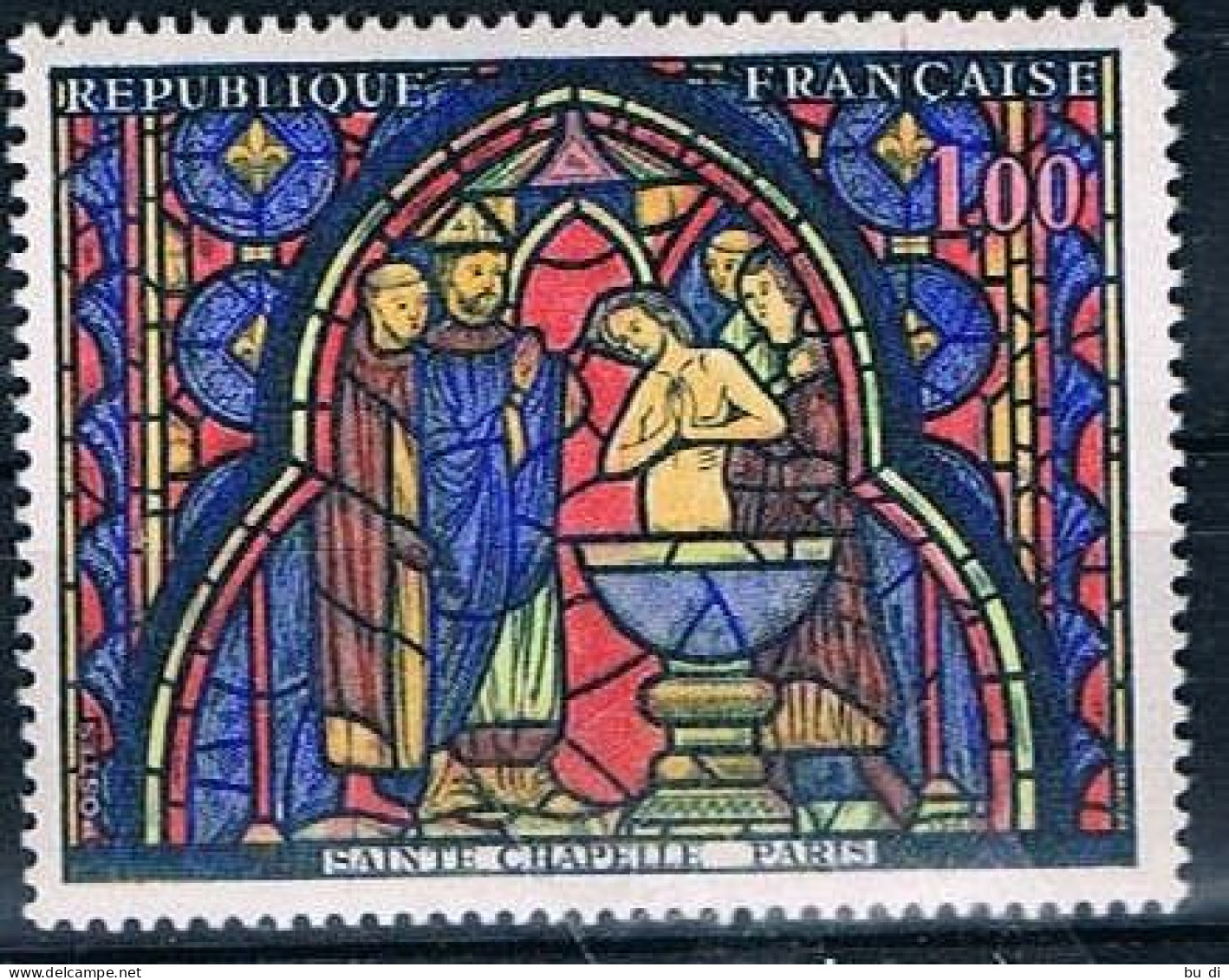 Frankreich 1559 - Glasfenster Aus Sainte-Chapelle In Paris - Gotik, Kunst, Religion, Stained Glas - Unused Stamps