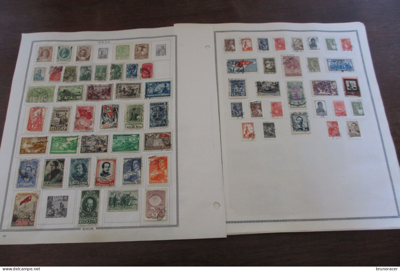 INTERESSANTE COLLECTION RUSSIE-URSS SUR FEUILLES D'ALBUM MAURY NEUF*/Oblit. TB  FORTE COTE VOIR SCANS - Collezioni