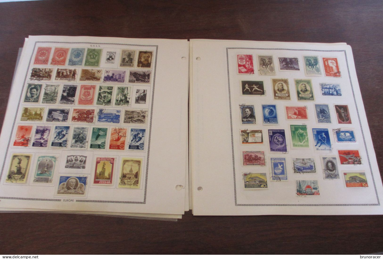 INTERESSANTE COLLECTION RUSSIE-URSS SUR FEUILLES D'ALBUM MAURY NEUF*/Oblit. TB  FORTE COTE VOIR SCANS