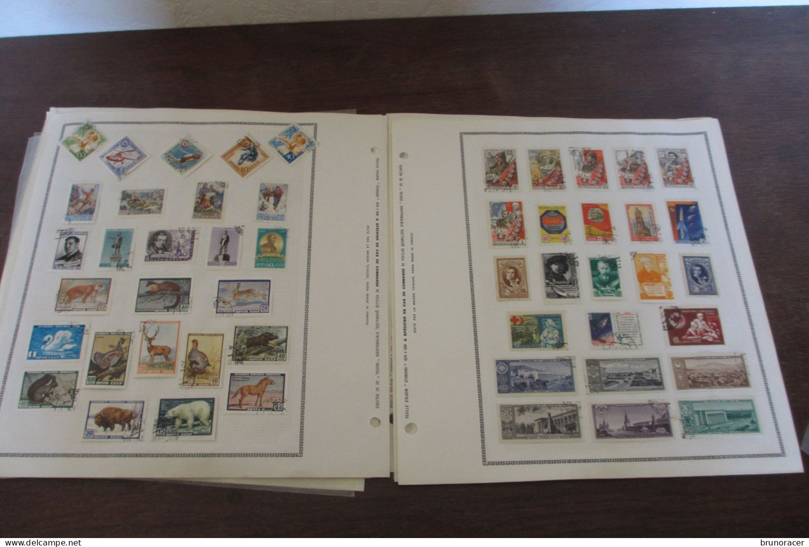 INTERESSANTE COLLECTION RUSSIE-URSS SUR FEUILLES D'ALBUM MAURY NEUF*/Oblit. TB  FORTE COTE VOIR SCANS