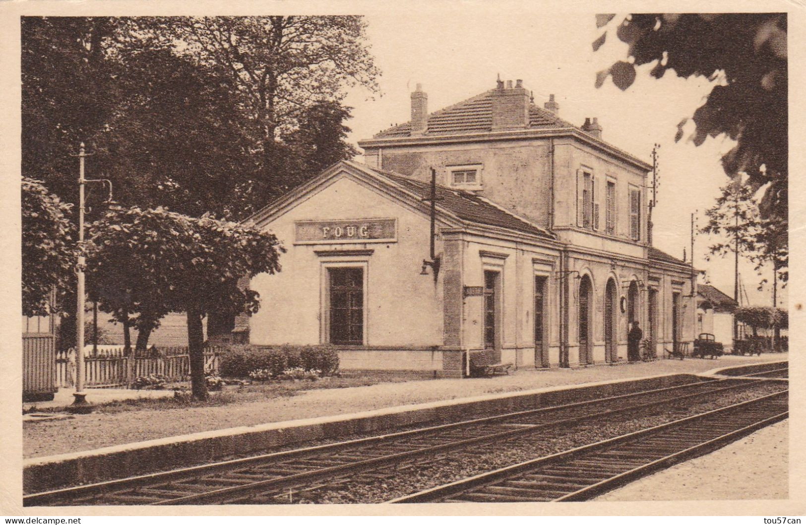 FOUG  -  MEURTHE & MOSELLE   -  ( 54)   -   CPA    DE  1946. - Bahnhöfe Ohne Züge