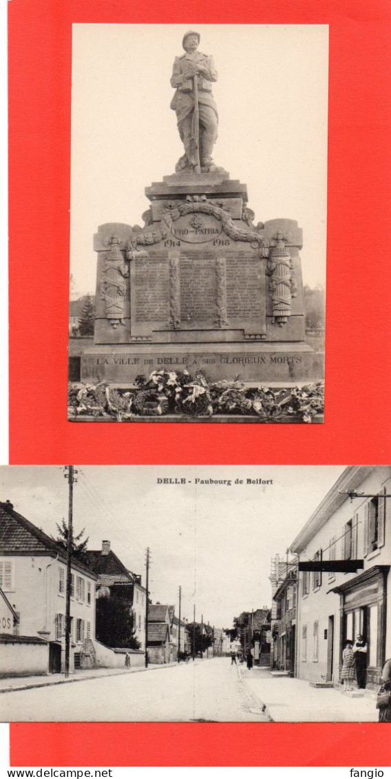 90 DELLE . " Monument Aux Morts "  §   " Faubourg De Belfort " - - Delle