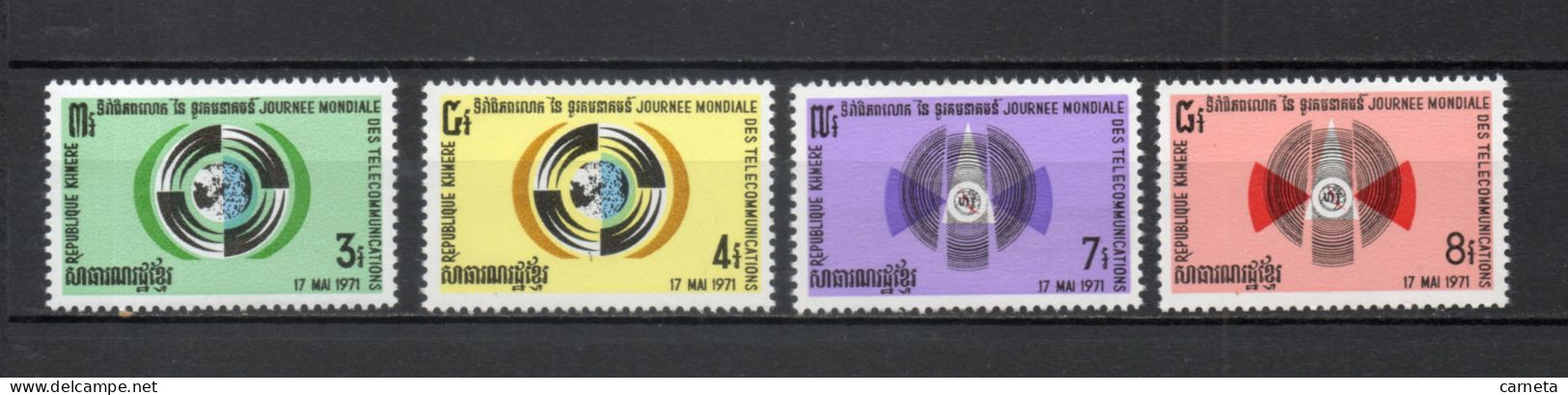 KHMERE  N° 274 à 277   NEUFS SANS CHARNIERE  COTE 2.00€    TELECOMMUNICATIONS - Kampuchea