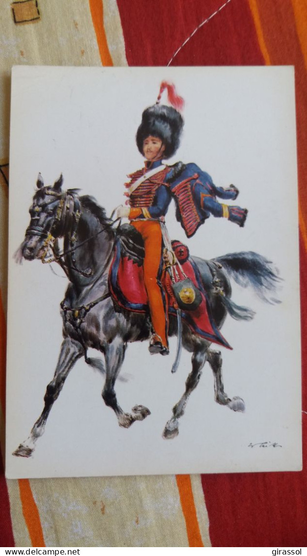 CPM MILITAIRE GRADE A CHEVAL CAVALERIE EPOQUE  1851  GUIDE STATUT MAJEUR OFFICIER ROYAUME DE NAPLES - Regiments