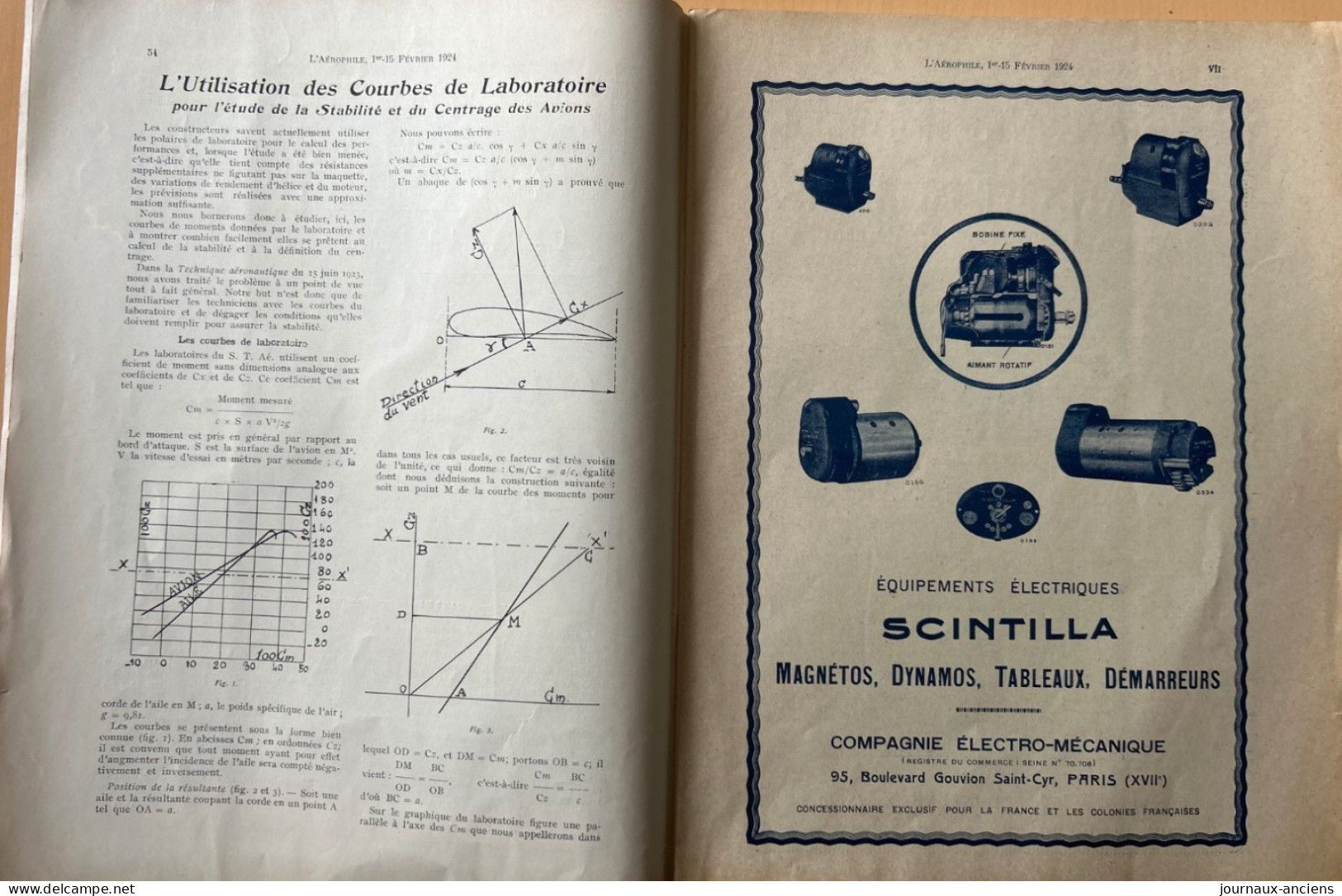 1924 AVIATION - Revue " L'AÉROPHILE " - N• 3-4 ( Revue Vendue Complète ) - Sommaire en photo - Nombreuses Publicités