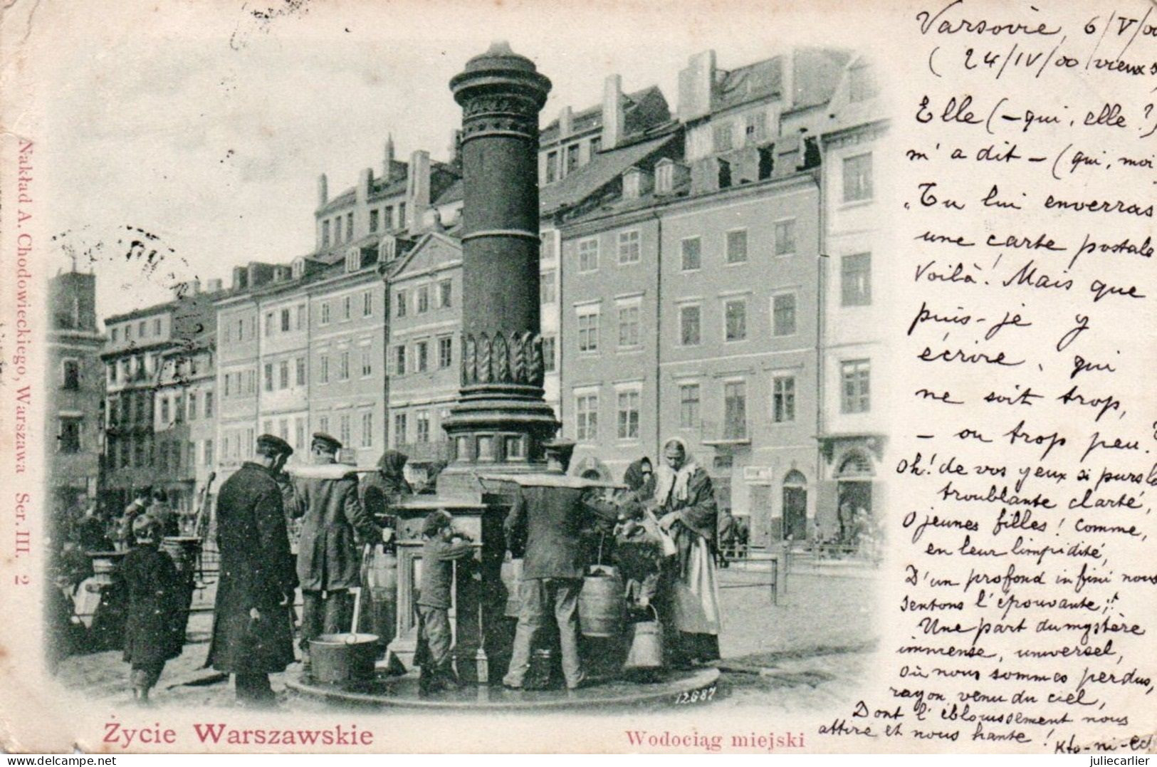 VARSOVIE-1900-ZYCIE WARSZAWSKIE-WODOCIAG MIEJSKI - Pologne