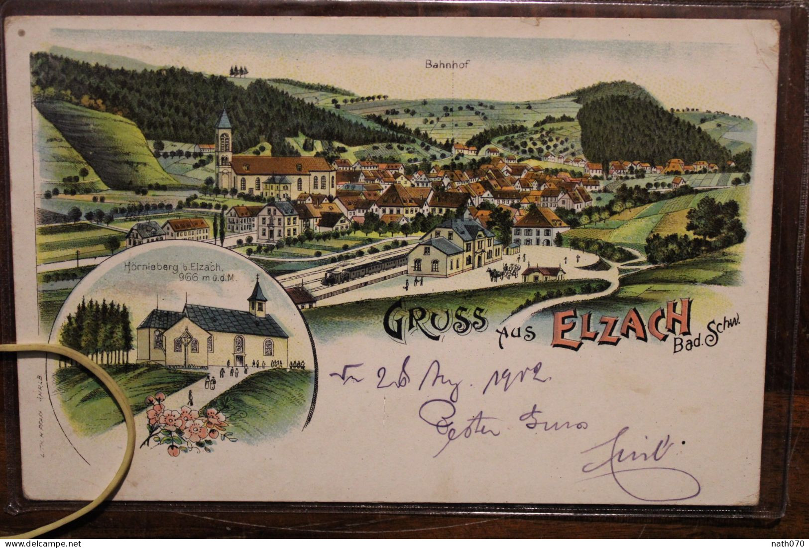 AK 1902 Cpa Gruss Aus Gruß Elzach Litho Bétheniville Bahnhpost Zug - Elzach