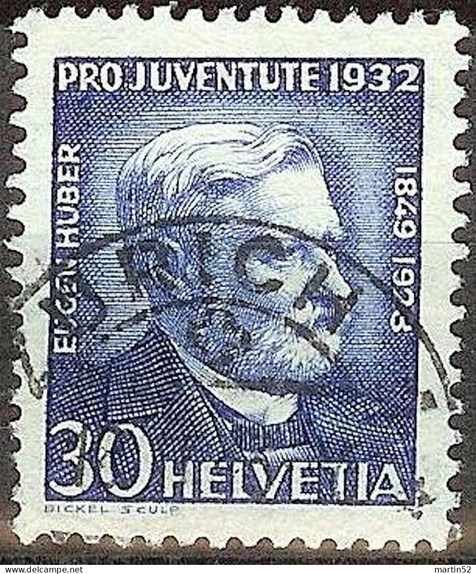 Schweiz Suisse 1932: Eugen Huber Zu WI 64 Mi 265 Yv 266 Mit Voll-Stempel ZÜRICH 18.II.33 (Zumstein CHF 12.00) - Used Stamps