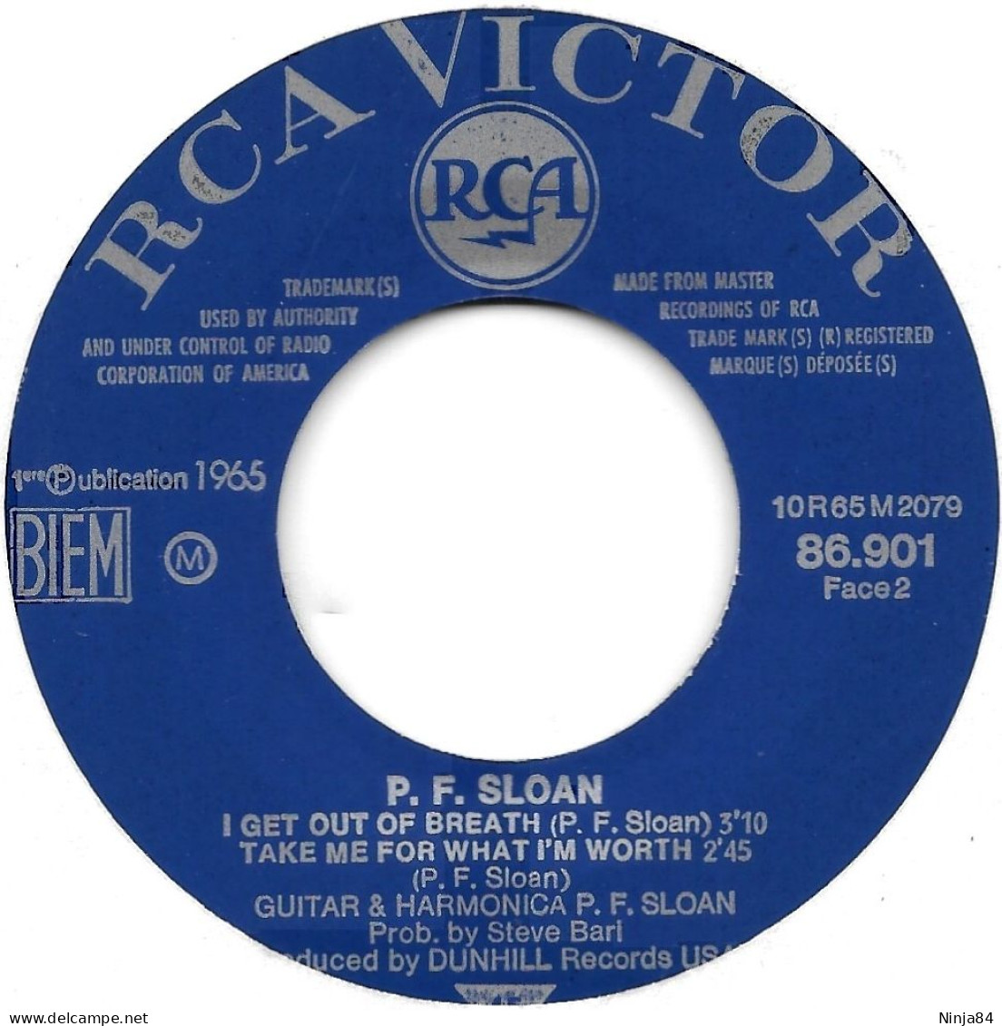 EP 45 RPM (7") P.F. Sloan  " The Sins Of A Family  " - Rock