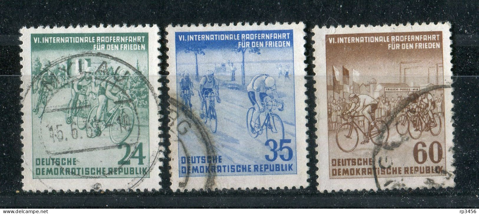 "DDR" 1953, Mi. 355-357 "Radrundfahrt Fuer Den Frieden" Bedarfsgestempelt (R1158) - Usati