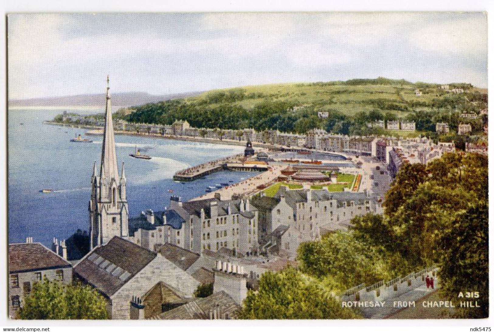 BRIAN GERALD : ISLE OF BUTE - ROTHESAY FROM CHAPEL HILL - 1900-1949