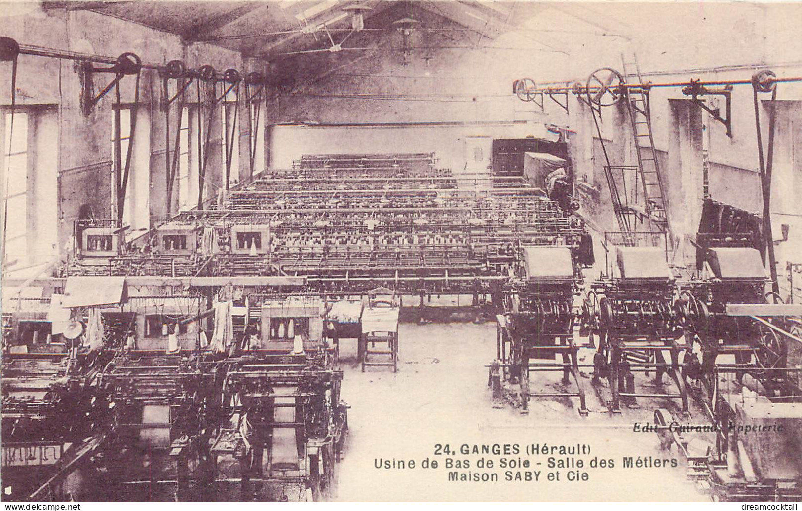 34 GANGES. Usine De Bas De Soie. Salle Des Métiers Maison Saby 1933 - Ganges