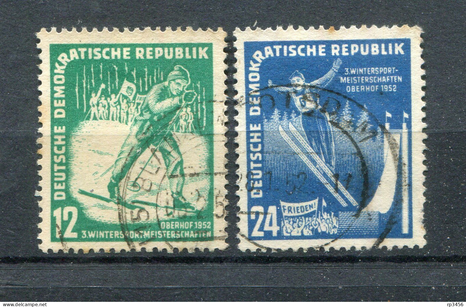 "DDR" 1952, Mi. 298/299 "Wintersport" Bedarfsgestempelt (R1159) - Gebruikt