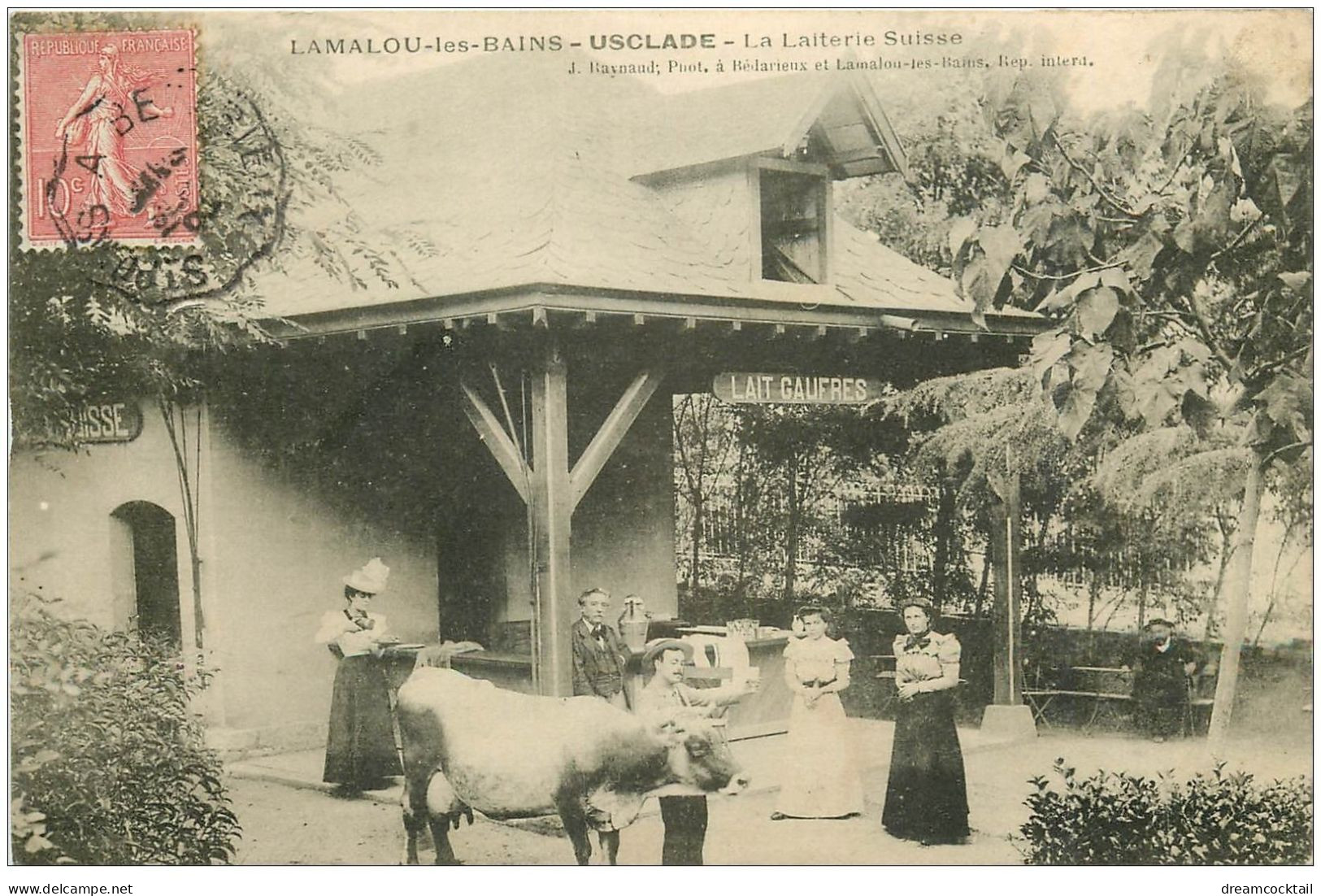 34 LAMALOU-LES-BAINS. Laiterie Suisse Usclade 1906 - Lamalou Les Bains