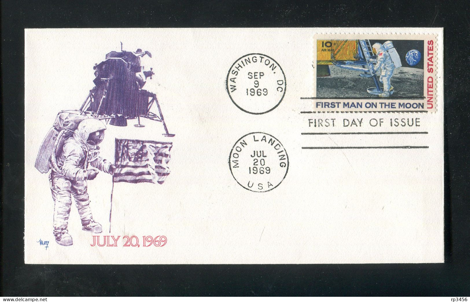 "USA" 1969, Mi. 990 "Mondlandung" FDC (R1161) - Omslagen Van Evenementen