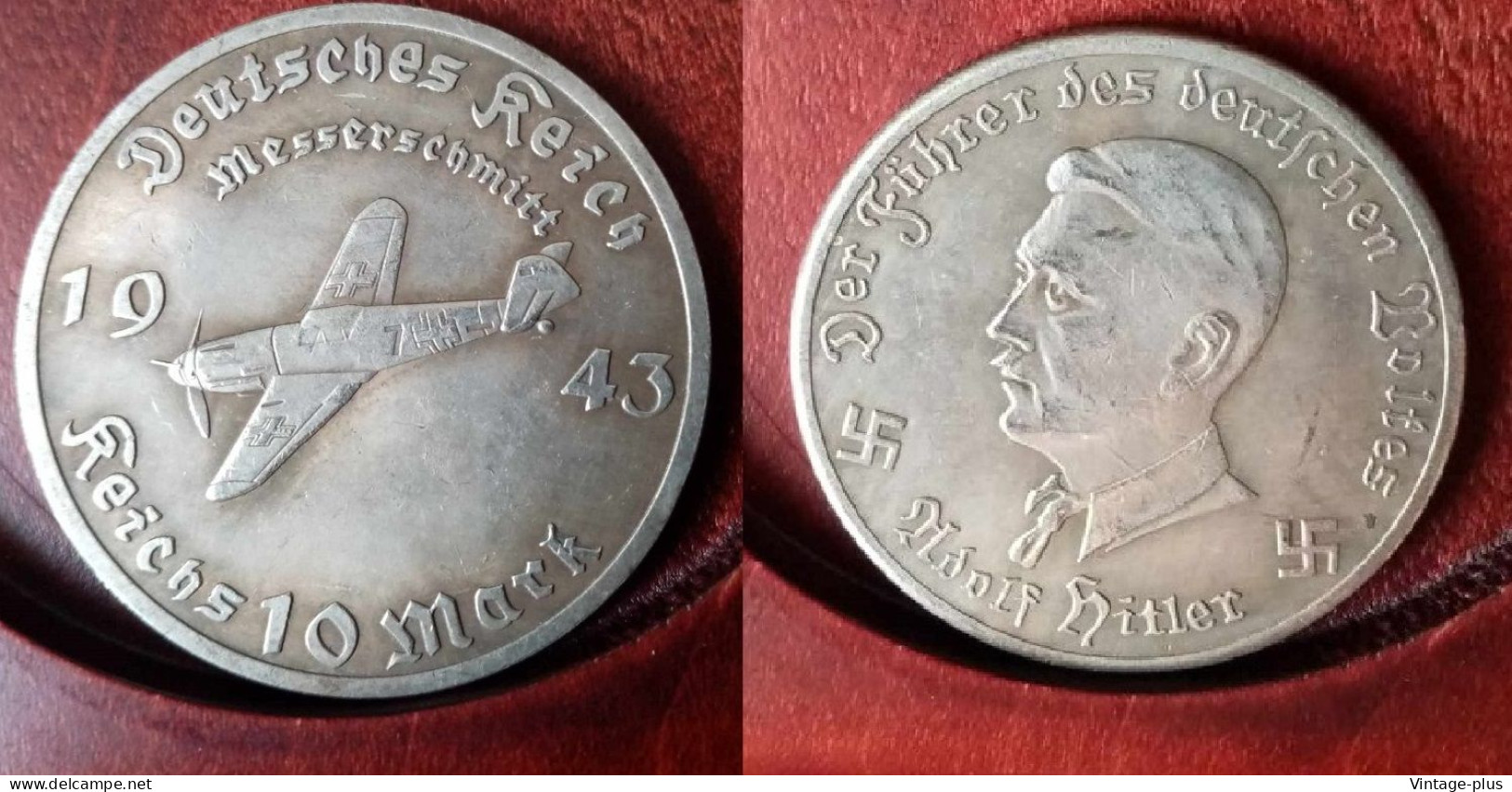 GERMANIA 3° REICH MONETA COMMEMORATIVA DEUTSCHES REICHMESSERSMITT 10 MARK 1943 - ALLEMAGNE - DEUTSCHLAND - COD:AB17 - Autres – Europe