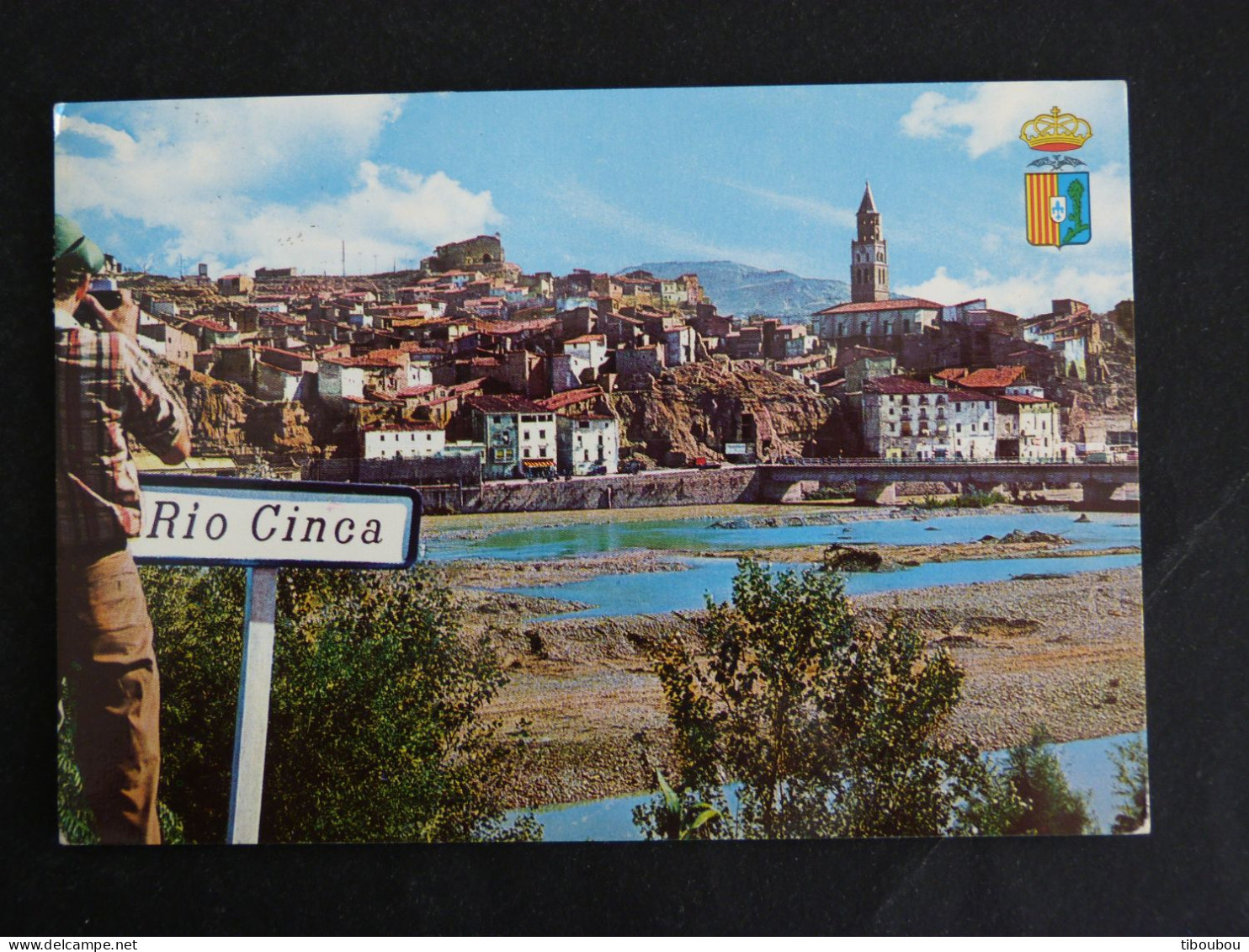 ESPAGNE SPAIN ESPANA AVEC YT 1318 ROMERO DE TORRES PEINTRE - FRAGA HUESCA VUE SUR LE CINCA - Storia Postale