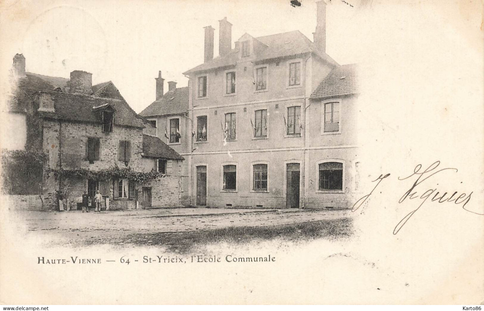 St Yrieix * 1902 * L'école Communale Du Village * Groupe Scolaire * Villageois - Saint Yrieix La Perche