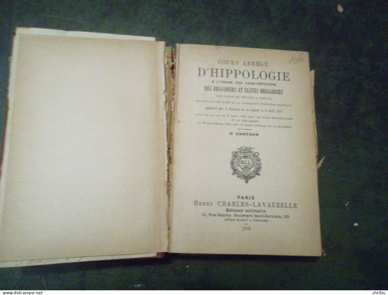 COURS ABREGE D'HIPPOLOGIE 1904 - Animales